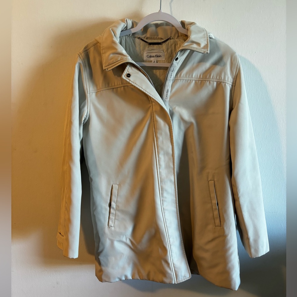 Calvin Klein Midweight Cream Jacket